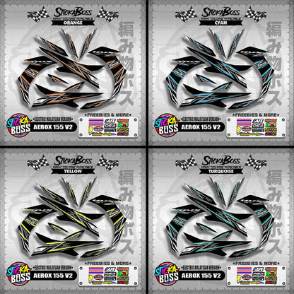 AEROX 155 V2 DECALS ( ELECTRIC MALAYSIAN VERSION )【WITH FREEBIES】