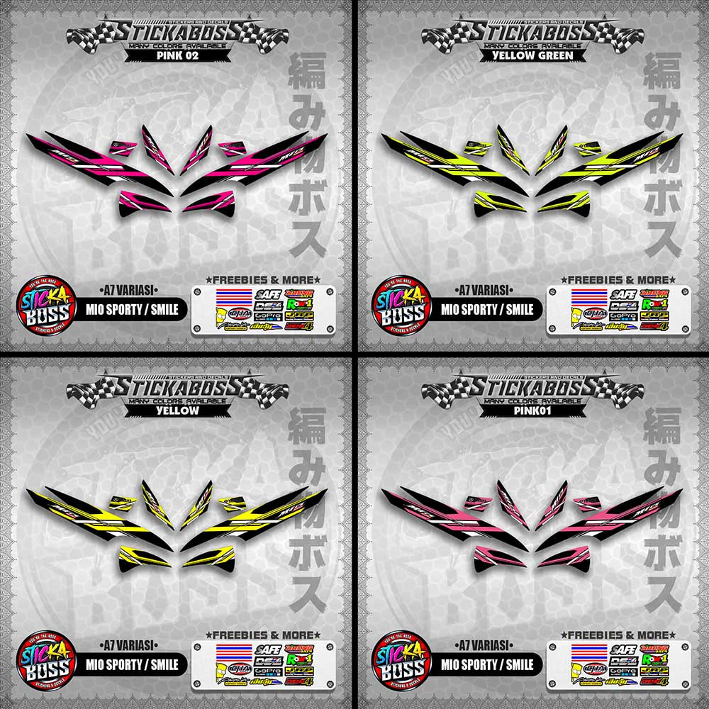 MIO SPORTY / SMILE INDO STICKER DECALS ( A7 VARIASI ) 【WITH FREEBIES】