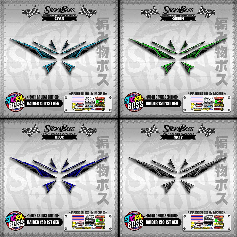 RAIDER 150 1ST GEN DECALS ( 150TH GRUNGE EDITION )【WITH FREEBIES】