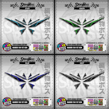 RAIDER 150 1ST GEN DECALS ( 150TH GRUNGE EDITION )【WITH FREEBIES】