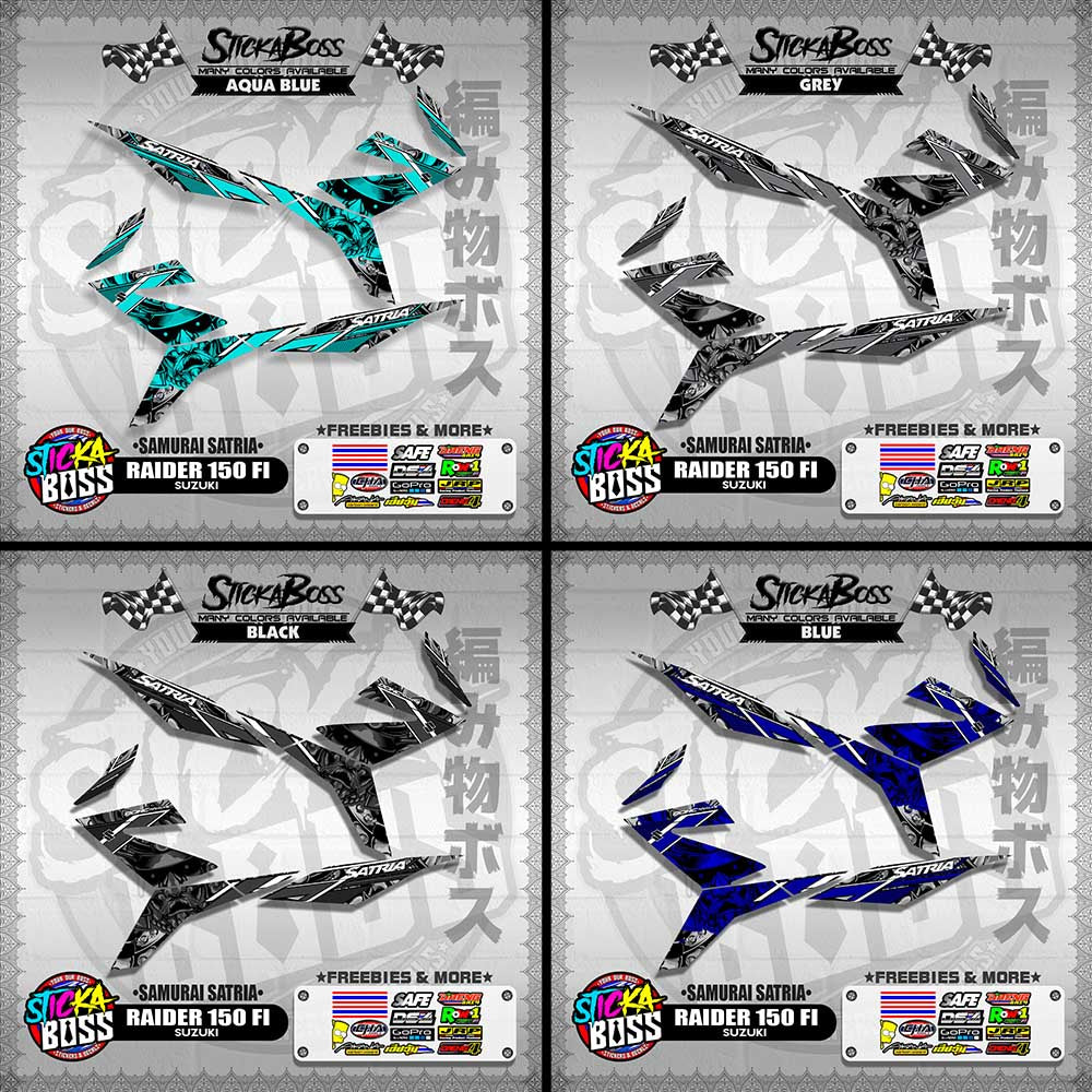 RAIDER 150 FI DECALS ( SAMURAI SATRIA )【WITH FREEBIES】
