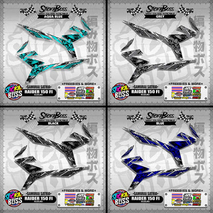 RAIDER 150 FI DECALS ( SAMURAI SATRIA )【WITH FREEBIES】