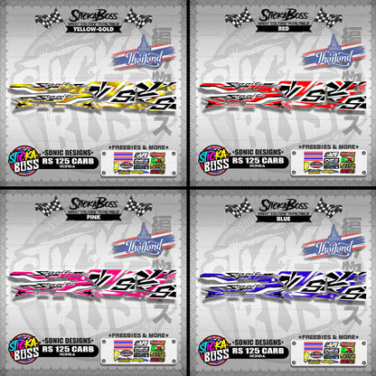 RS 125 CARB THAI DECALS ( SONIC DESIGNS )【WITH FREEBIES】