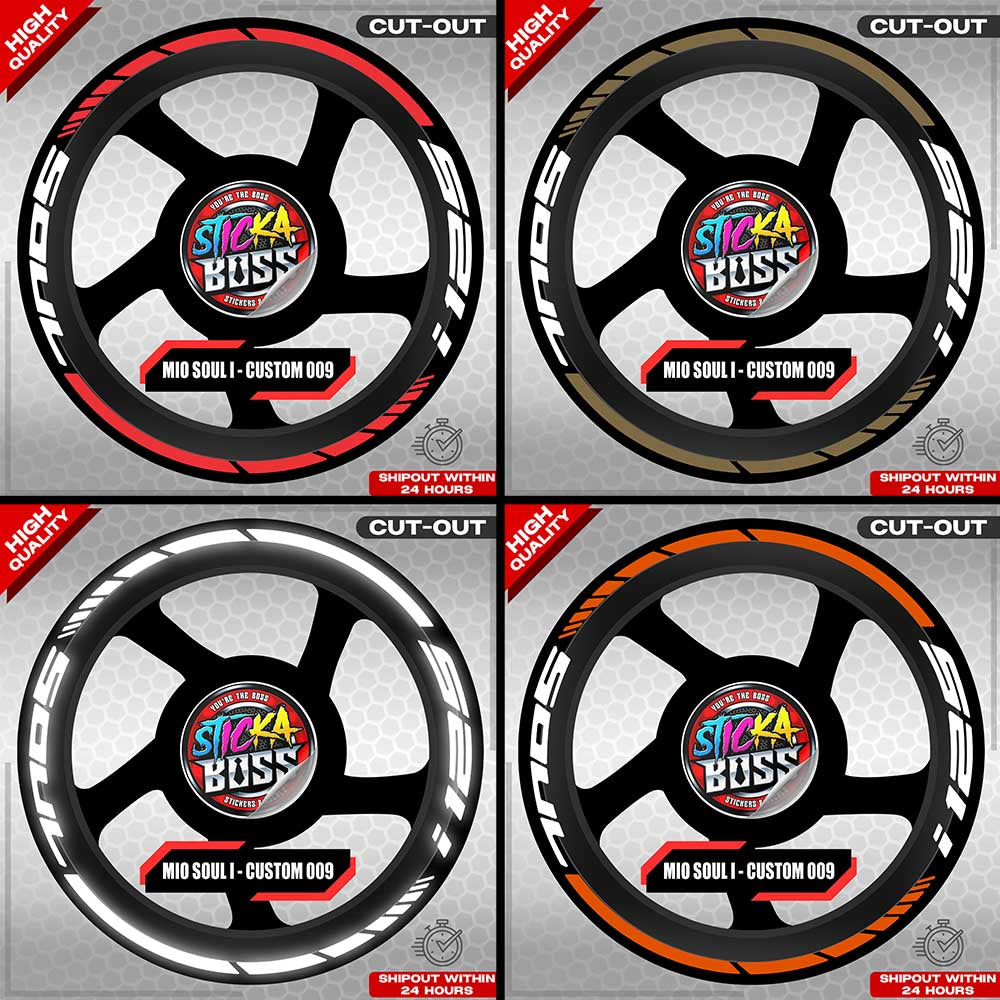 MIO SOUL I 125 MAG STICKER SET ( 2 MAGS ) - CUSTOM 009 | VINYL WATERPROOF CUT-OUT DECALS