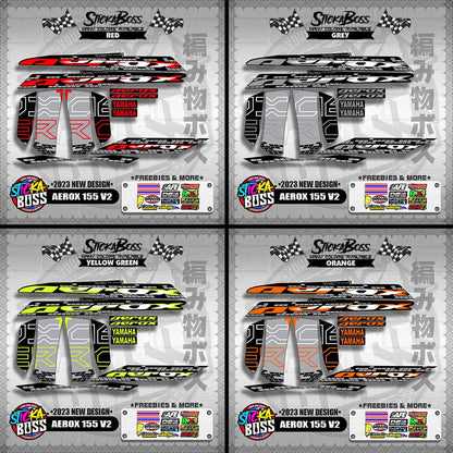 AEROX 155 V2 MALAYSIAN DECALS ( 2023 NEW DESIGN )【WITH FREEBIES】