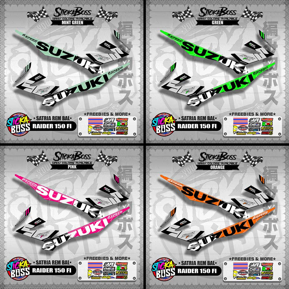 RAIDER 150 FI DECALS ( SATRIA REM BAL )【WITH FREEBIES】