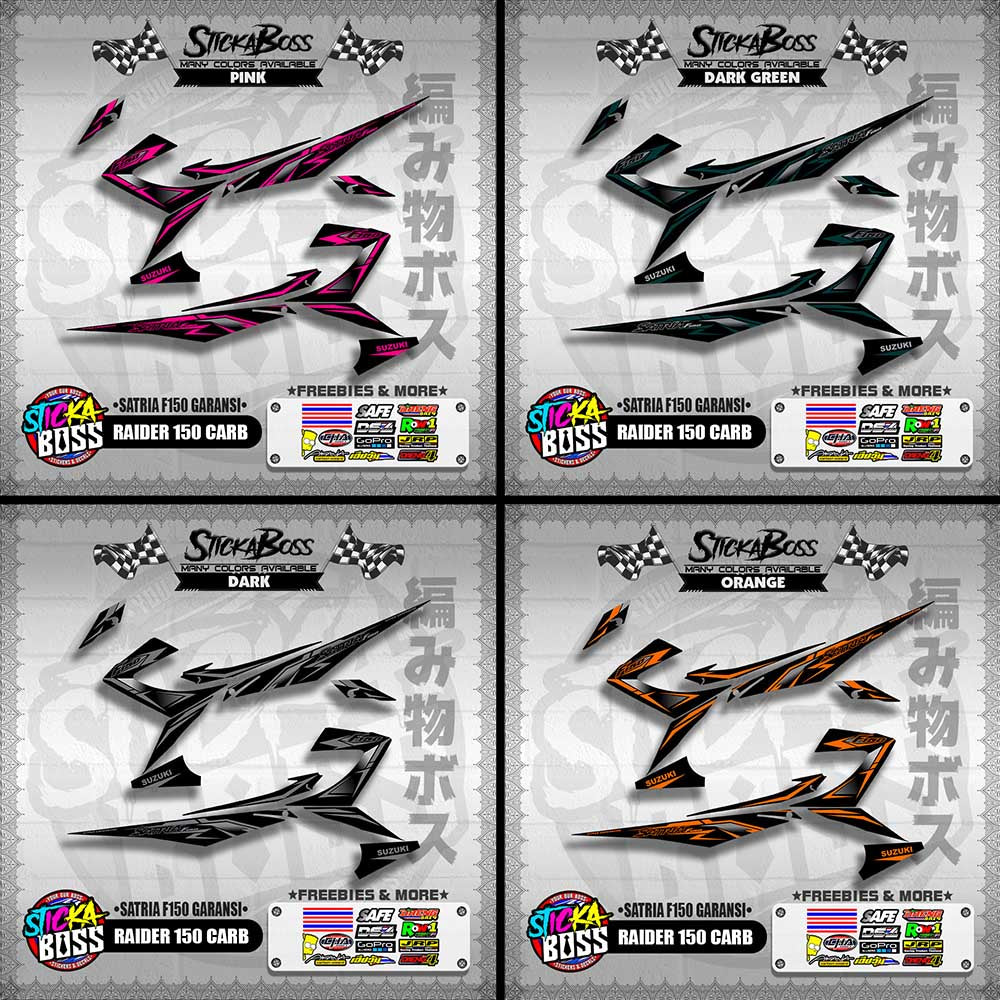 RAIDER 150 CARB DECALS ( SATRIA F150 GARANSI )【WITH FREEBIES】