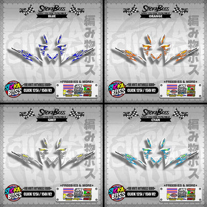 CLICK 125i / 150i V2 DECALS ( FOR WHITE HOTWHEELS VARIO )【WITH FREEBIES】