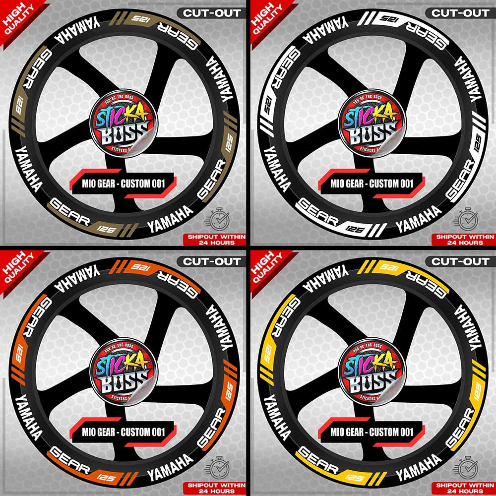 MIO GEAR MAG STICKER SET ( 2 MAGS ) - CUSTOM 001 | VINYL WATERPROOF CUT-OUT DECALS