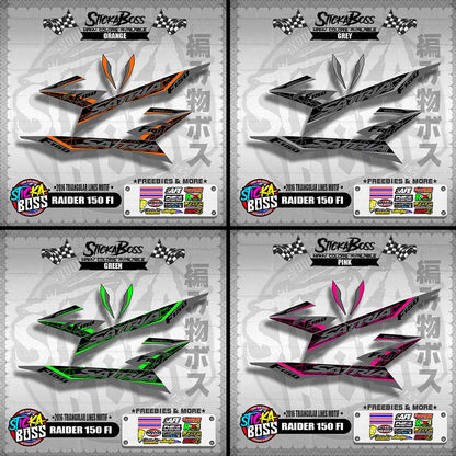 RAIDER 150 FI DECALS ( 2016 TRIANGULAR LINES MOTIF )【WITH FREEBIES】
