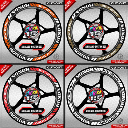 AIRBLADE 150 / 160 MAG STICKER SET ( 2 MAGS ) - CUSTOM 007 | VINYL WATERPROOF CUT-OUT DECALS