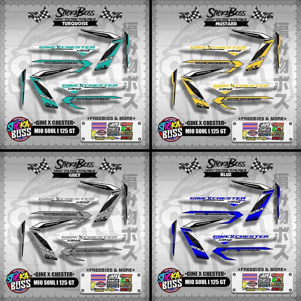 MIO SOUL I 125 GT DECALS ( GINE X CHESTER )【WITH FREEBIES】