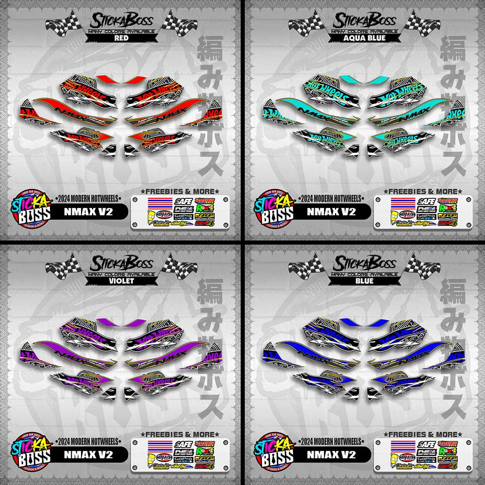 NMAX V2 DECALS ( 2024 MODERN HOTWHEELS )【WITH FREEBIES】