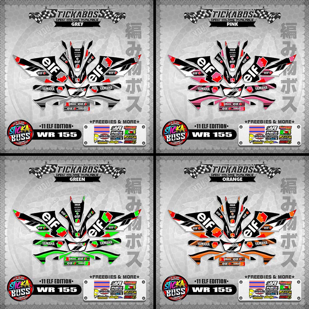 WR 155 STICKER DECALS ( 11 ELF EDITION )【WITH FREEBIES】