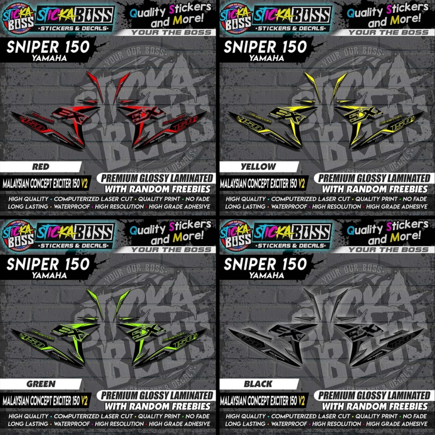 SNIPER 150 Stock Decals 【 MALAYSIAN CONCEPT EXCITER 150 V2 】