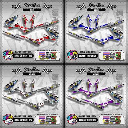 BAJAJ CT 100 / CT 125 DECALS ( DAENG X JRP 2023 )【WITH FREEBIES】