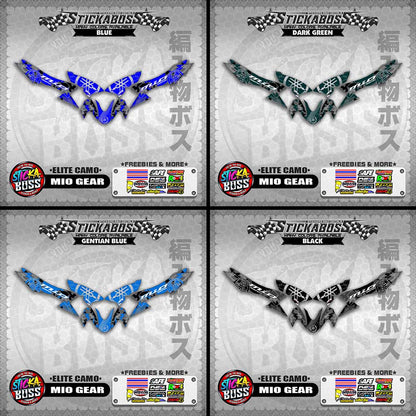 MIO GEAR STICKER DECALS ( ELITE CAMO )【WITH FREEBIES】