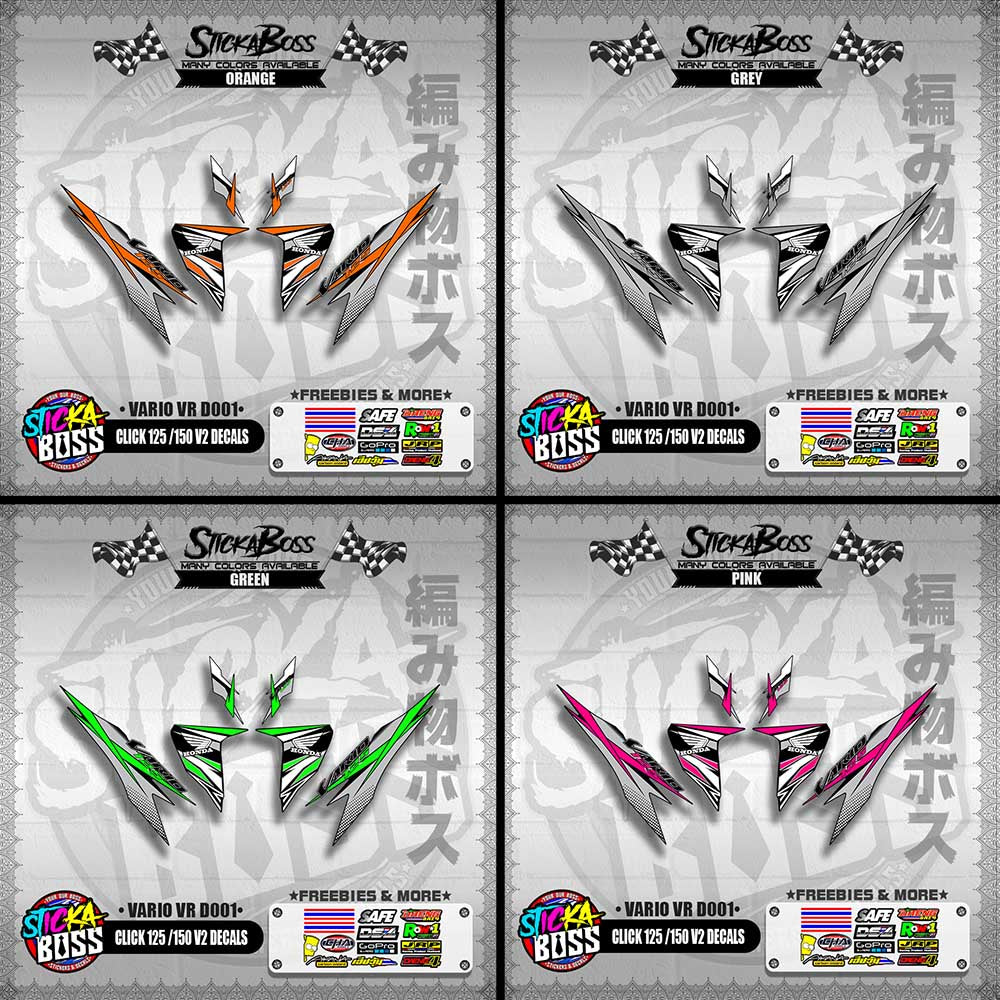 CLICK 125 / 150 V2 DECALS ( VARIO VR D001 )【WITH FREEBIES】