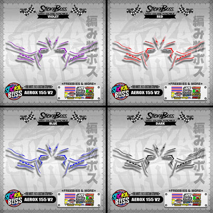 AEROX 155 V2 DECALS ( FOR WHITE 2023 CUSTOM STRIPING )【WITH FREEBIES】