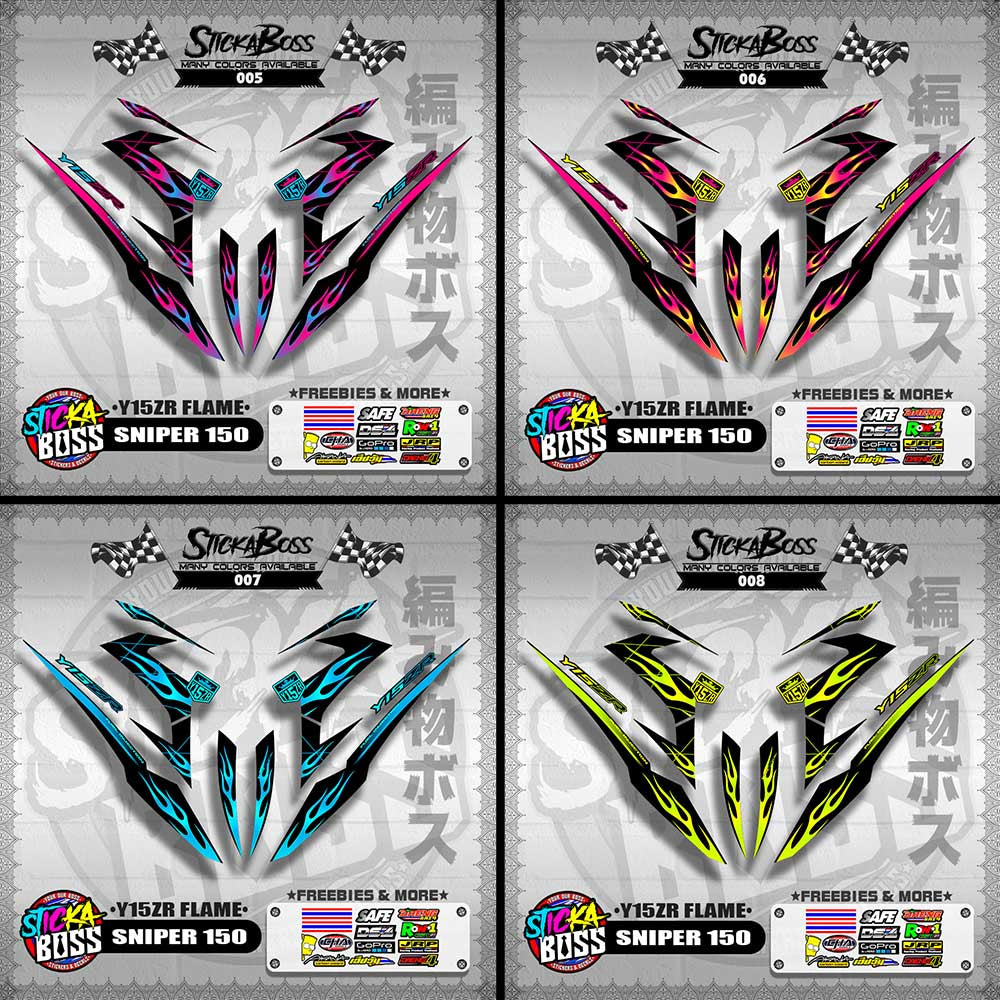SNIPER 150 DECALS ( Y15ZR FLAME )【WITH FREEBIES】