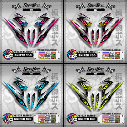 SNIPER 150 DECALS ( Y15ZR FLAME )【WITH FREEBIES】