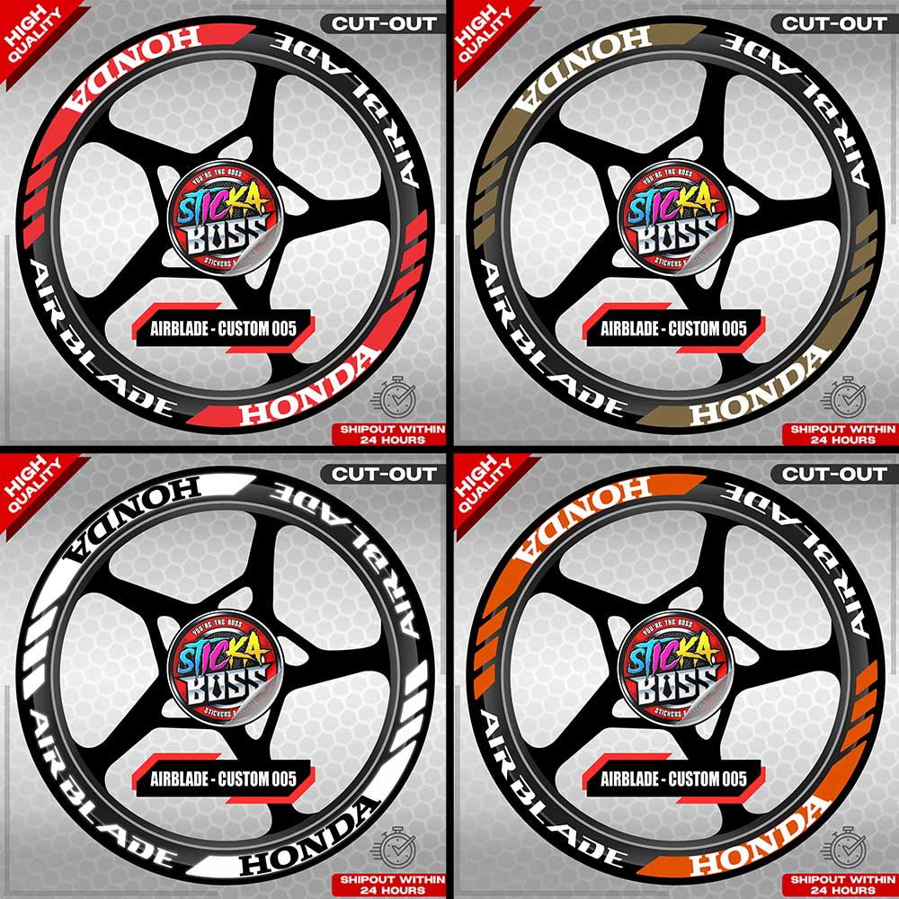 AIRBLADE 150 / 160 MAG STICKER SET ( 2 MAGS ) - CUSTOM 005 | VINYL WATERPROOF CUT-OUT DECALS