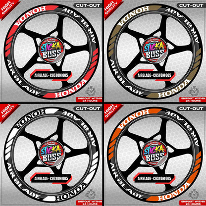 AIRBLADE 150 / 160 MAG STICKER SET ( 2 MAGS ) - CUSTOM 005 | VINYL WATERPROOF CUT-OUT DECALS