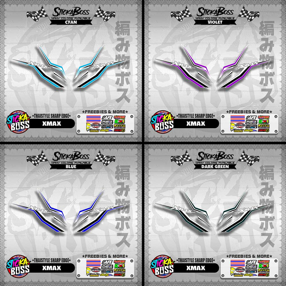 XMAX DECALS ( THAISTYLE SHARP EDGE )【WITH FREEBIES】