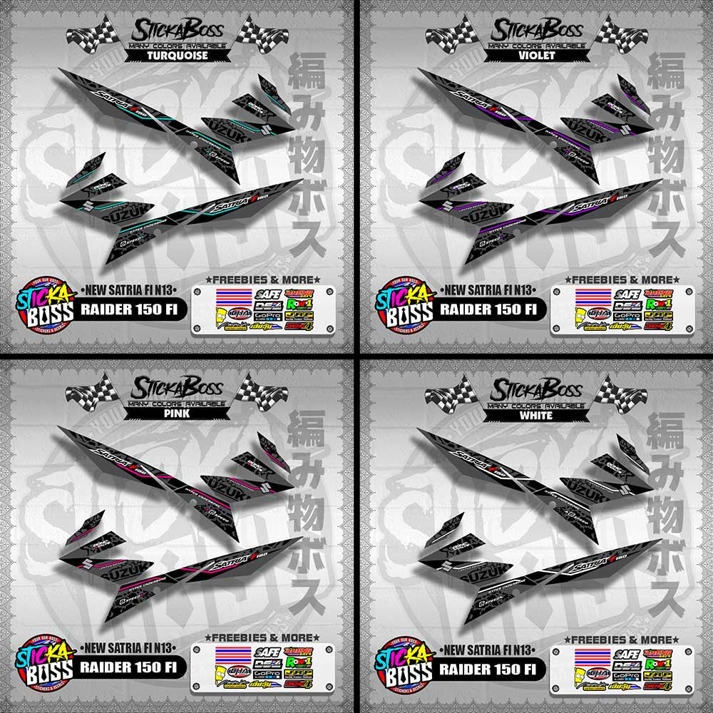 RAIDER 150 FI DECALS ( NEW SATRIA FI N13 )【WITH FREEBIES】