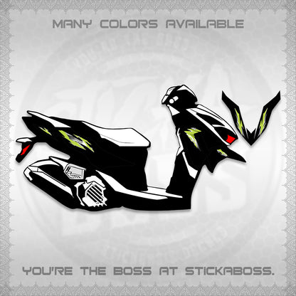 CLICK 125 V4 VARIO DECALS (2026 MODERN TRIBAL DESIGN) STICKER KITS By STICKABOSS