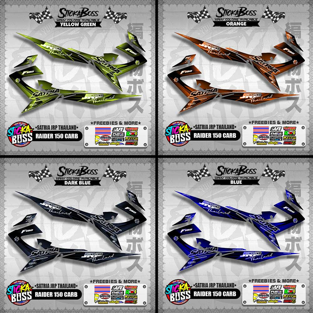 RAIDER 150 CARB DECALS ( SATRIA JRP THAILAND ) [ PREMIUM GLOSSY LAMINATED ]【WITH FREEBIES】