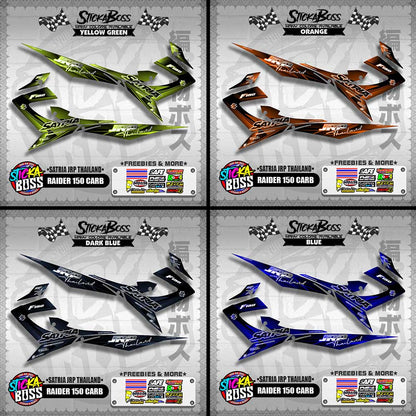 RAIDER 150 CARB DECALS ( SATRIA JRP THAILAND ) [ PREMIUM GLOSSY LAMINATED ]【WITH FREEBIES】