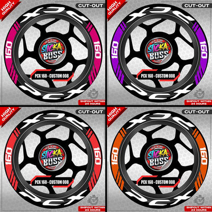 PCX 160 MAG STICKER SET ( 2 MAGS ) - CUSTOM 008 | VINYL WATERPROOF CUT-OUT DECALS
