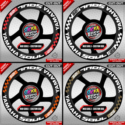 MIO SOUL I 125 MAG STICKER SET ( 2 MAGS ) - CUSTOM 006 | VINYL WATERPROOF CUT-OUT DECALS