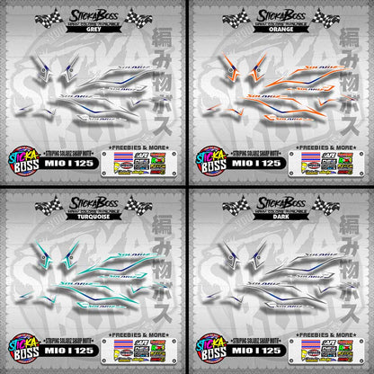 MIO I 125 MALAYSIAN DECALS ( STRIPING SOLARIZ SHARP MOTIF )【WITH FREEBIES】