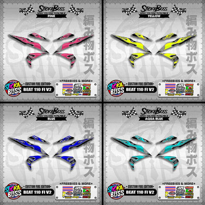 BEAT 110 FI V2 DECALS ( CUSTOM FIRE EDITION )【WITH FREEBIES】