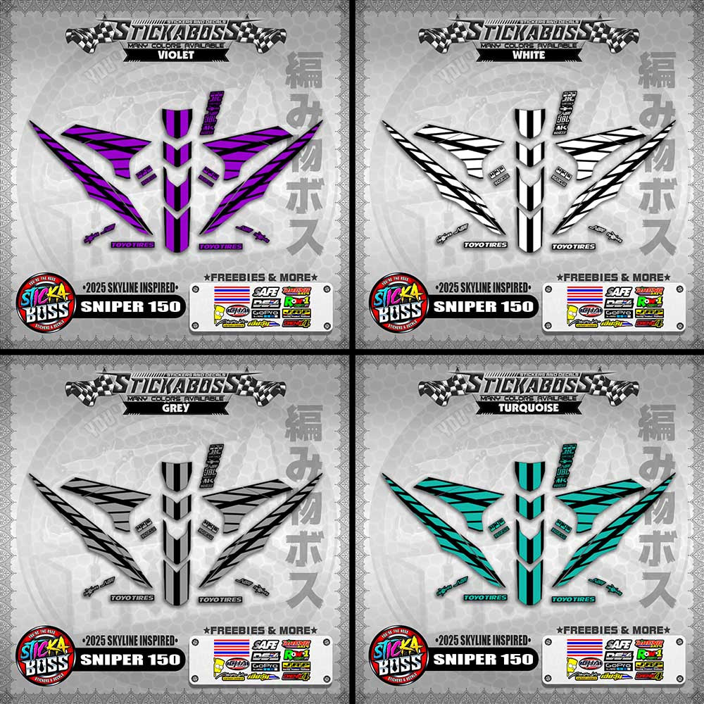 SNIPER 150 STICKER DECALS ( 2025 SKYLINE INSPIRED )【WITH FREEBIES】