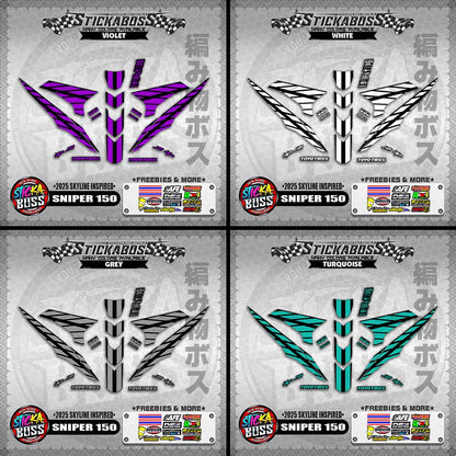 SNIPER 150 STICKER DECALS ( 2025 SKYLINE INSPIRED )【WITH FREEBIES】