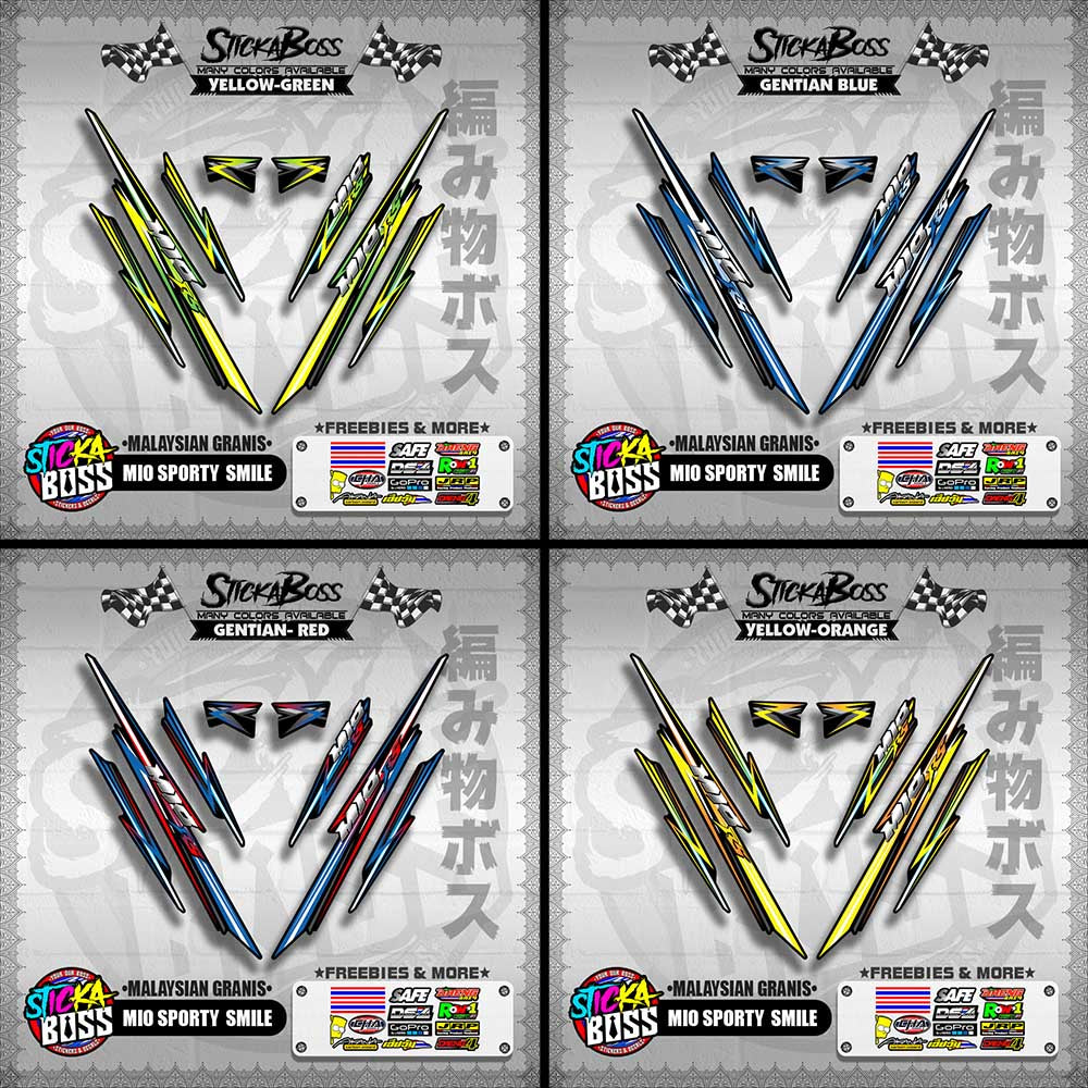 MIO SPORTY / SMILE DECALS ( MALAYSIAN GRANIS ) [ PREMIUM GLOSSY LAMINATED ]【WITH FREEBIES】
