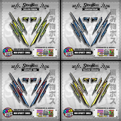 MIO SPORTY / SMILE DECALS ( MALAYSIAN GRANIS ) [ PREMIUM GLOSSY LAMINATED ]【WITH FREEBIES】