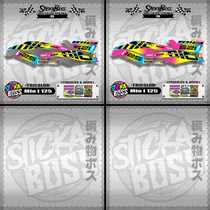 MIO I 125 STOCK DECALS ( 2019 ) [TRICOLOR]【WITH FREEBIES】