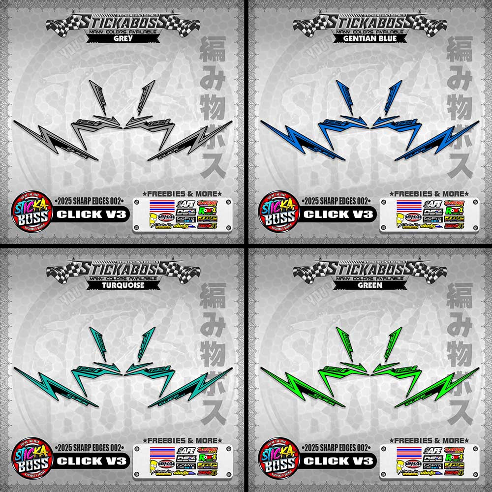 CLICK V3 INDO STICKER DECALS ( 2025 SHARP EDGES 002 )【WITH FREEBIES】