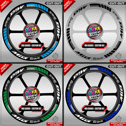 MIO GRAVIS MAG STICKER SET ( 2 MAGS ) - CUSTOM 007 | VINYL WATERPROOF CUT-OUT DECALS