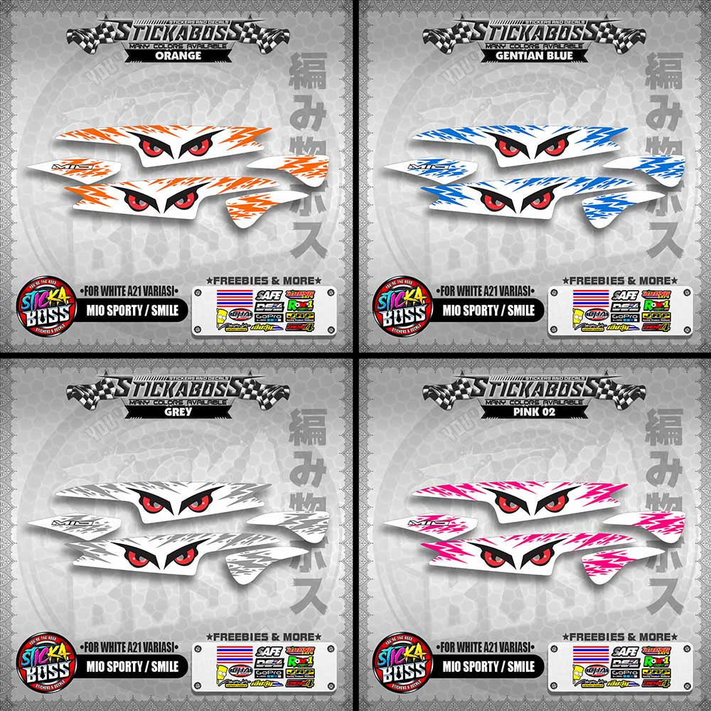 MIO SPORTY / SMILE INDO STICKER DECALS ( FOR WHITE A21 VARIASI)【WITH FREEBIES】