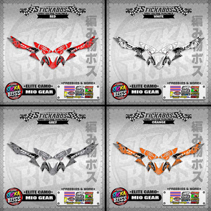 MIO GEAR STICKER DECALS ( ELITE CAMO )【WITH FREEBIES】