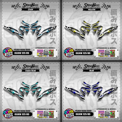 CLICK 125 V3 MALAYSIAN DECALS ( PILIHAN WARNA VARIO )【WITH FREEBIES】