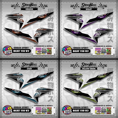 BEAT 110 FI V2 DECALS ( URBAN SPORT )【WITH FREEBIES】