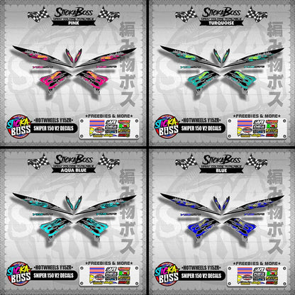 SNIPER 150 V2 DECALS ( HOTWHEELS Y15ZR )【WITH FREEBIES】