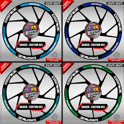 RAIDER R150 MAG STICKER SET ( 2 MAGS ) - CUSTOM 001 | VINYL WATERPROOF CUT-OUT DECALS