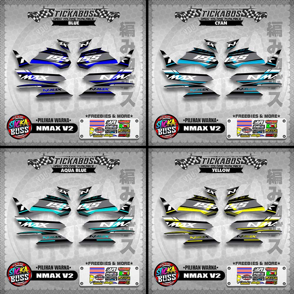 NMAX V2 MALAYSIAN STICKER DECALS ( PILIHAN WARNA )【WITH FREEBIES】